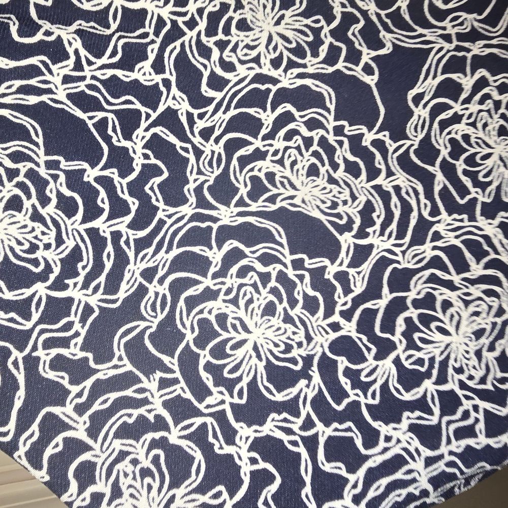 Tommy Hilfiger Floral Fit & Flare Dress | Navy & White Back Zipper Size 6 - Picture 13 of 15